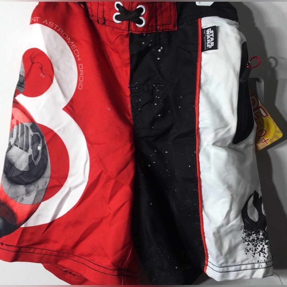 Disney Store Boys Star Wars BB8 Swim Trunks NEW NWT